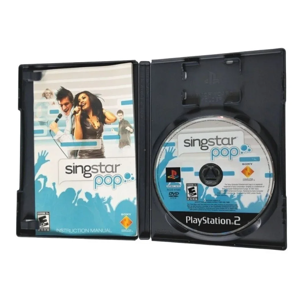 Singstar Pop Sony PlayStation 2 Game With Manual & Case